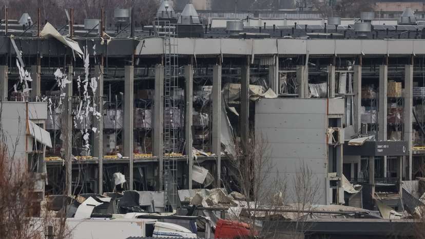 Russian missile and drone strike in Kyiv