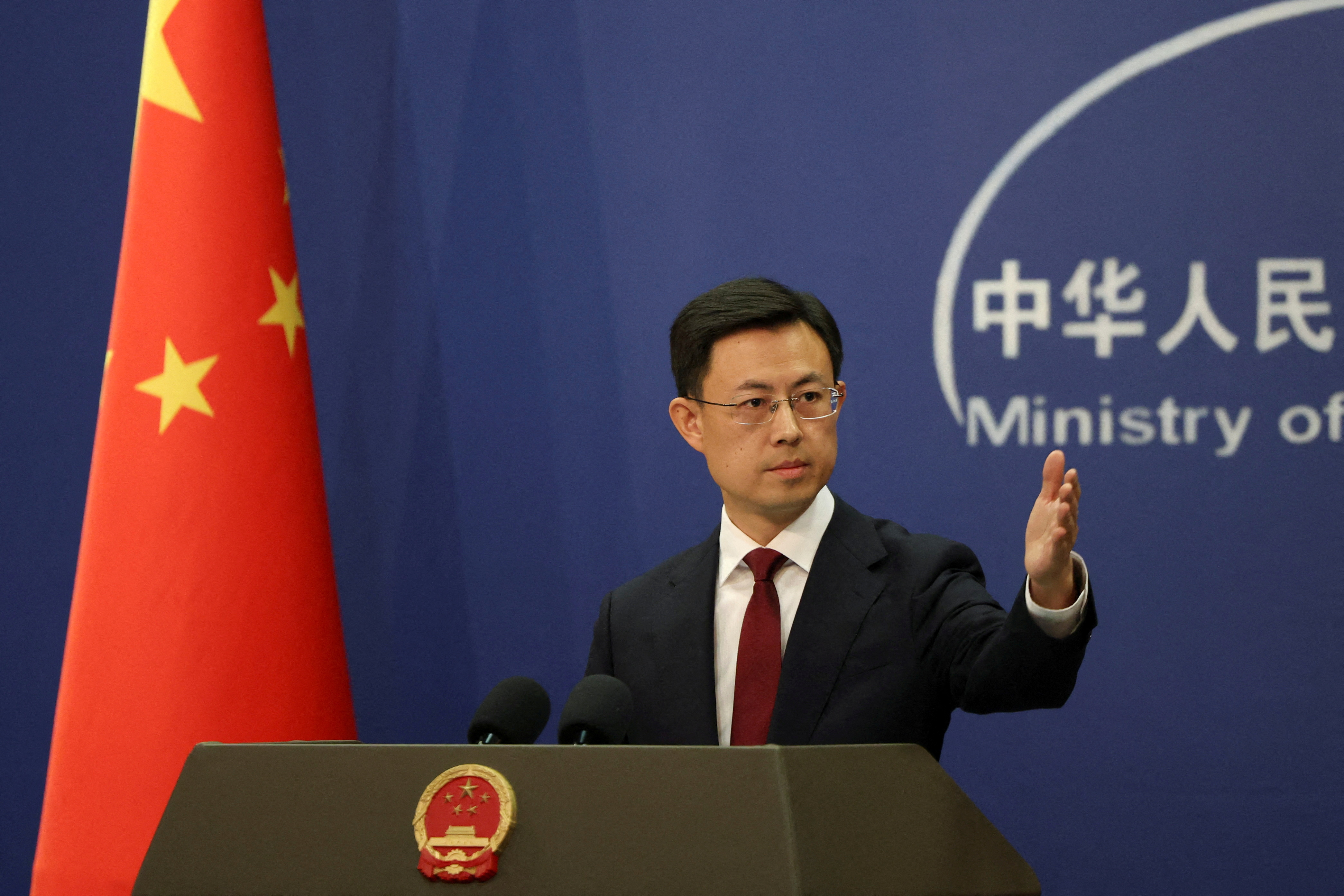 FILE PHOTO: Chinese Foreign Ministry spokesperson Guo Jiakun in Beijing