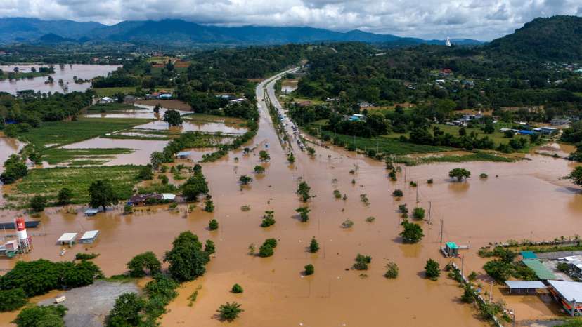 Flooding in Chiang Rai following the impact of Typhoon Yagi