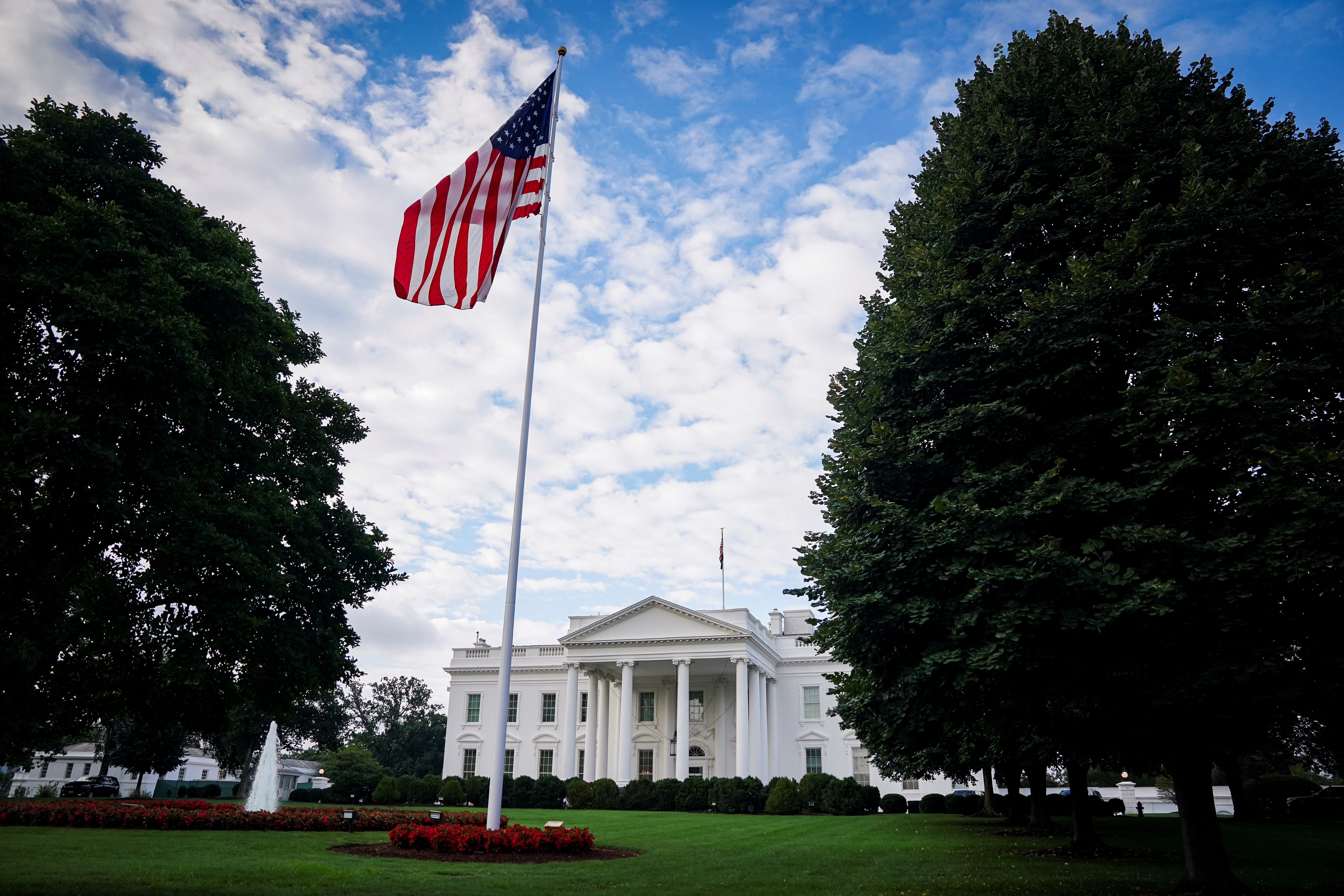 A general view of the White House