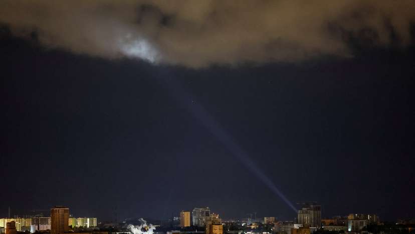 Russian drone strike in Kyiv