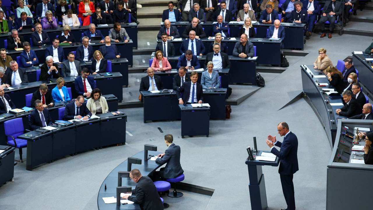 German parliament discusses €500-billion fund and revamp of borrowing rules ahead of the formation of a new parliament, in Berlin
