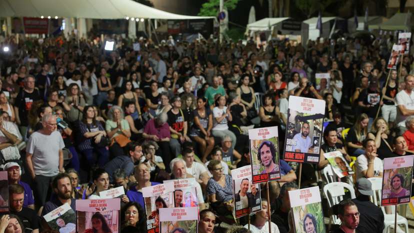 Protest to demand the immediate release of the hostages, in Tel Aviv
