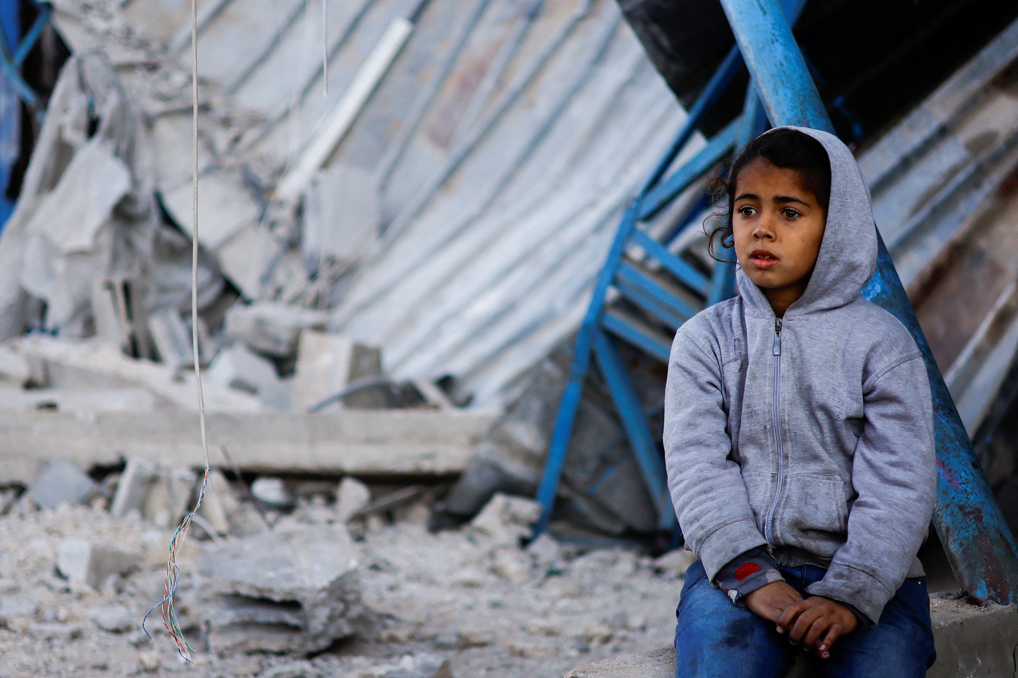 Aftermath of an Israeli strike on a house in Rafah
