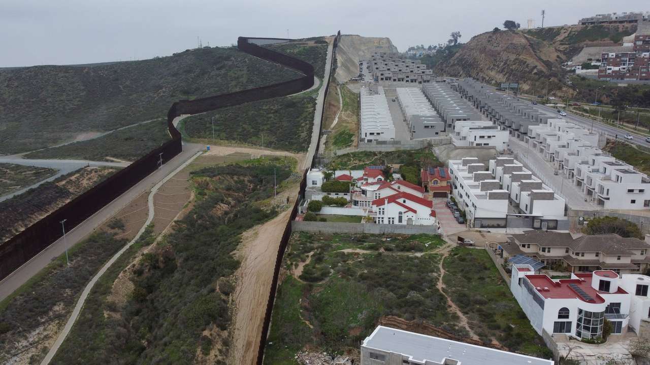 Surveillance along the Mexico-U.S. border, in Tijuana