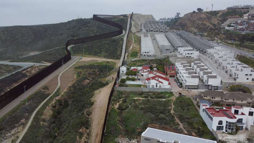 Surveillance along the Mexico-U.S. border, in Tijuana