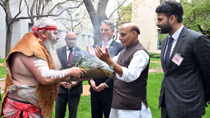 India's Minister of Defence Rajnath Singh visits Canberra