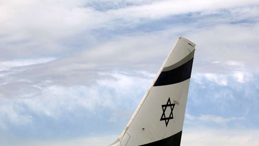 FILE PHOTO: An Israel El Al airlines plane is seen after its landing following its inaugural flight between Tel Aviv and Nice at Nice international airport
