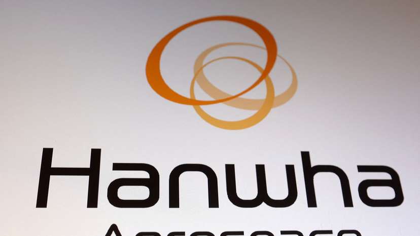 Illustration shows Hanwha Aerospace logo