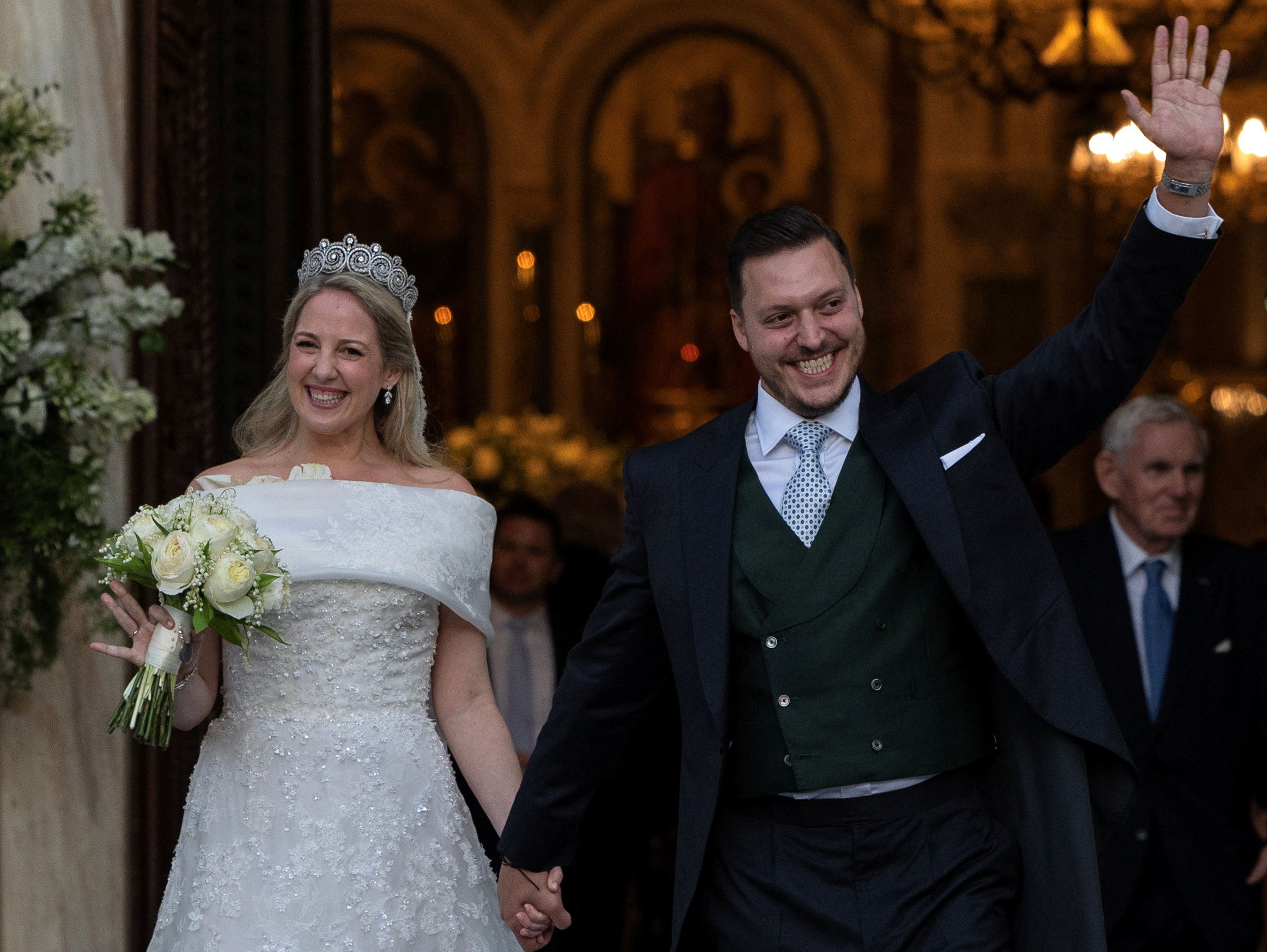 Princess Theodora of Greece marries American lawyer Matthew Kumar in Athens
