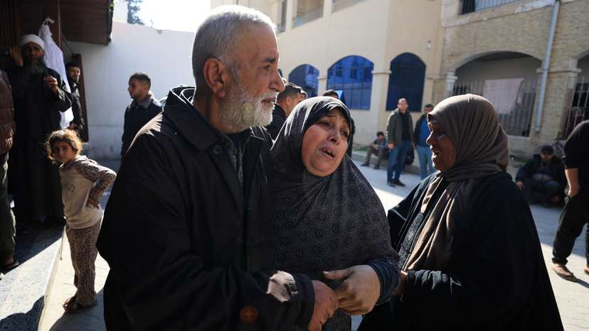 Funeral of Palestinians killed in an Israeli strike, in Gaza City