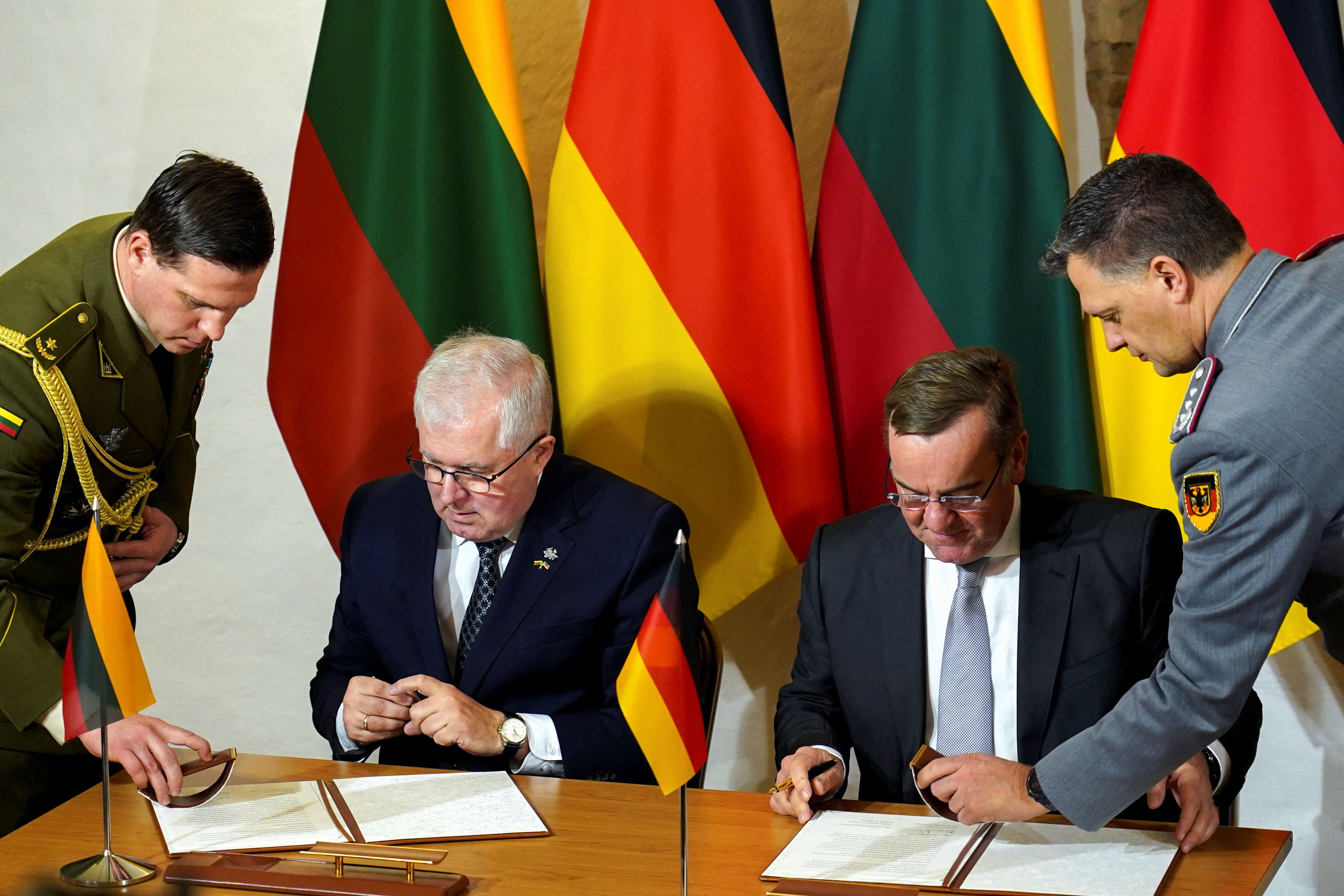 German Defence Minister Boris Pistorius in Vilnius