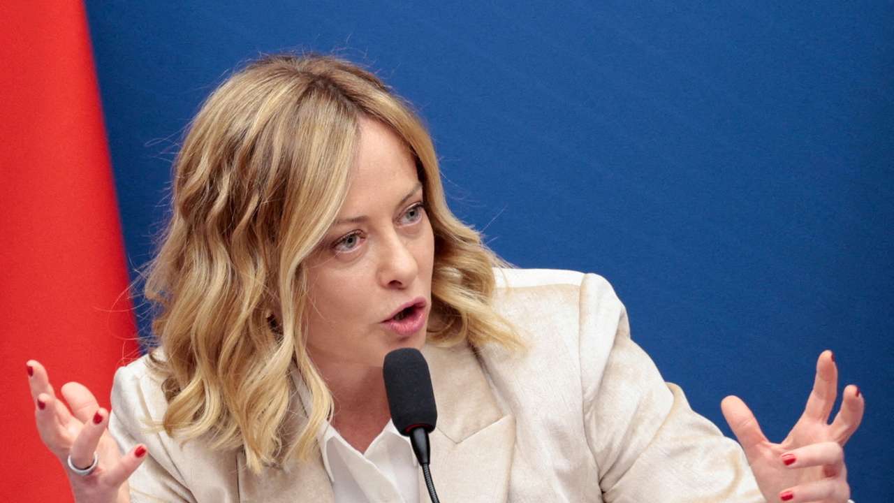 Italy's PM Giorgia Meloni attends an end-of-year press conference in Rome