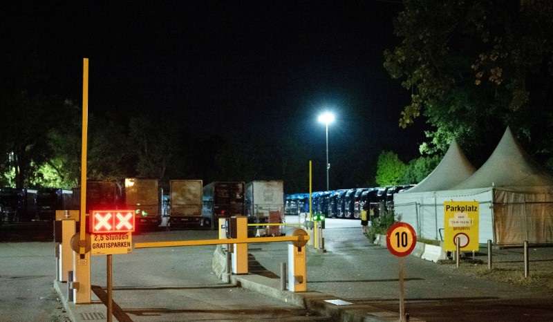 General view outside Happel stadium after Taylor Swift's three concerts in Vienna this week were canceled