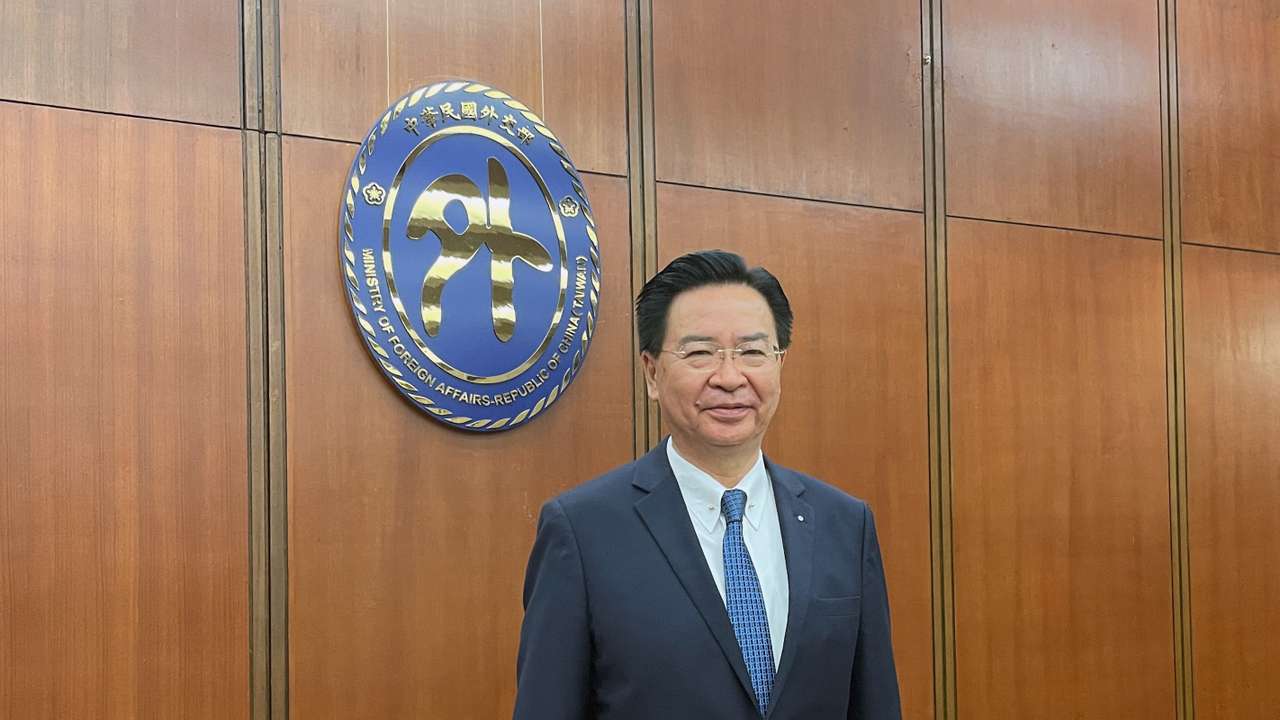 Taiwan's Foreign Minister Joseph Wu attends a press conference in Taipei