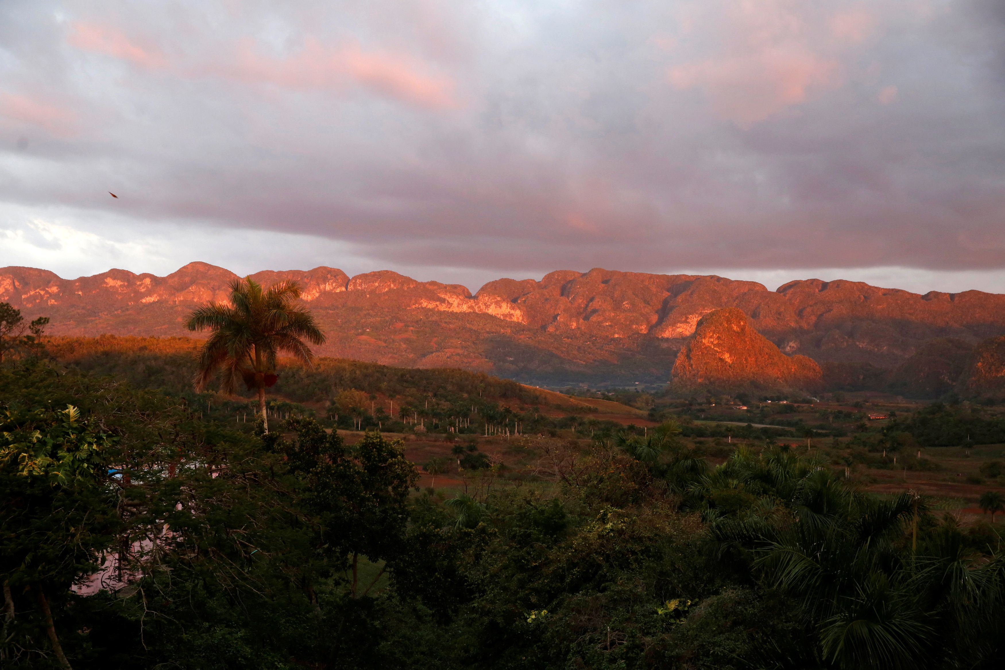FILE PHOTO: A general view of  the valley of Vinales, where tobacco plants are grown, is pictured in the western Cuban province of Pinar del Rio