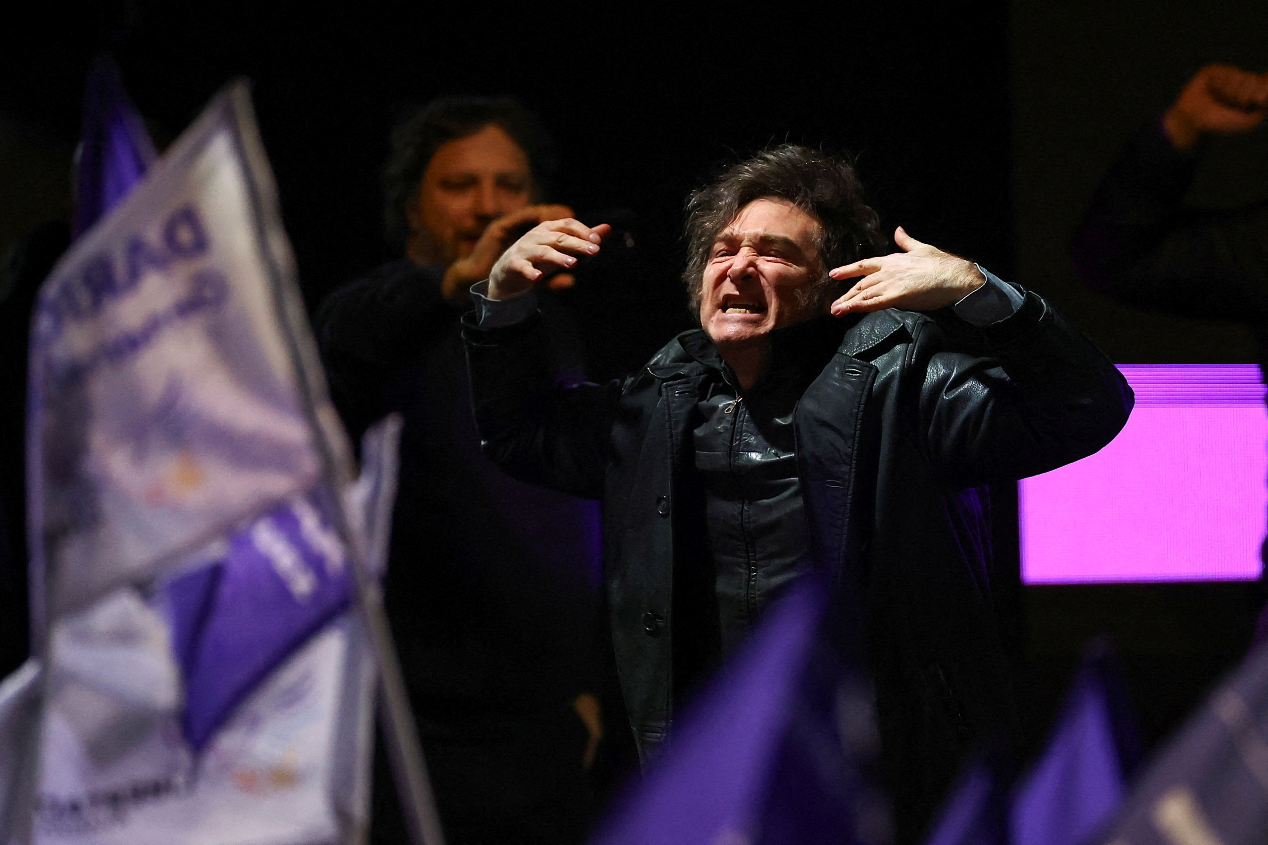 FILE PHOTO: Argentina's President Milei holds closing campaign rally in Buenos Aires