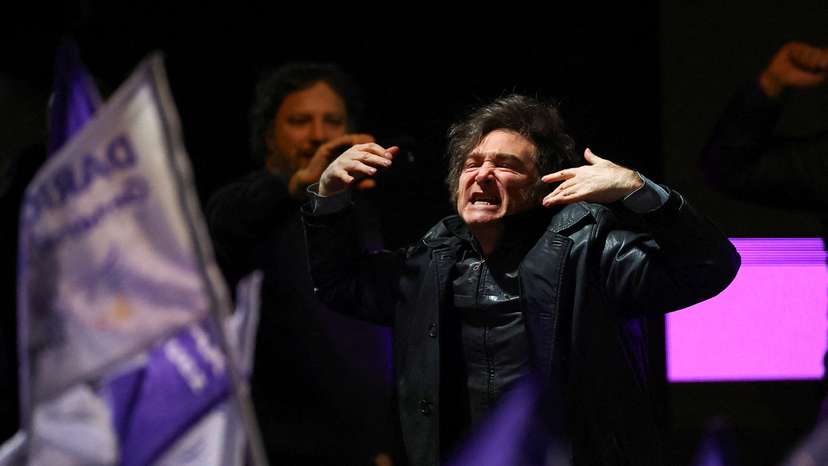 FILE PHOTO: Argentina's President Milei holds closing campaign rally in Buenos Aires