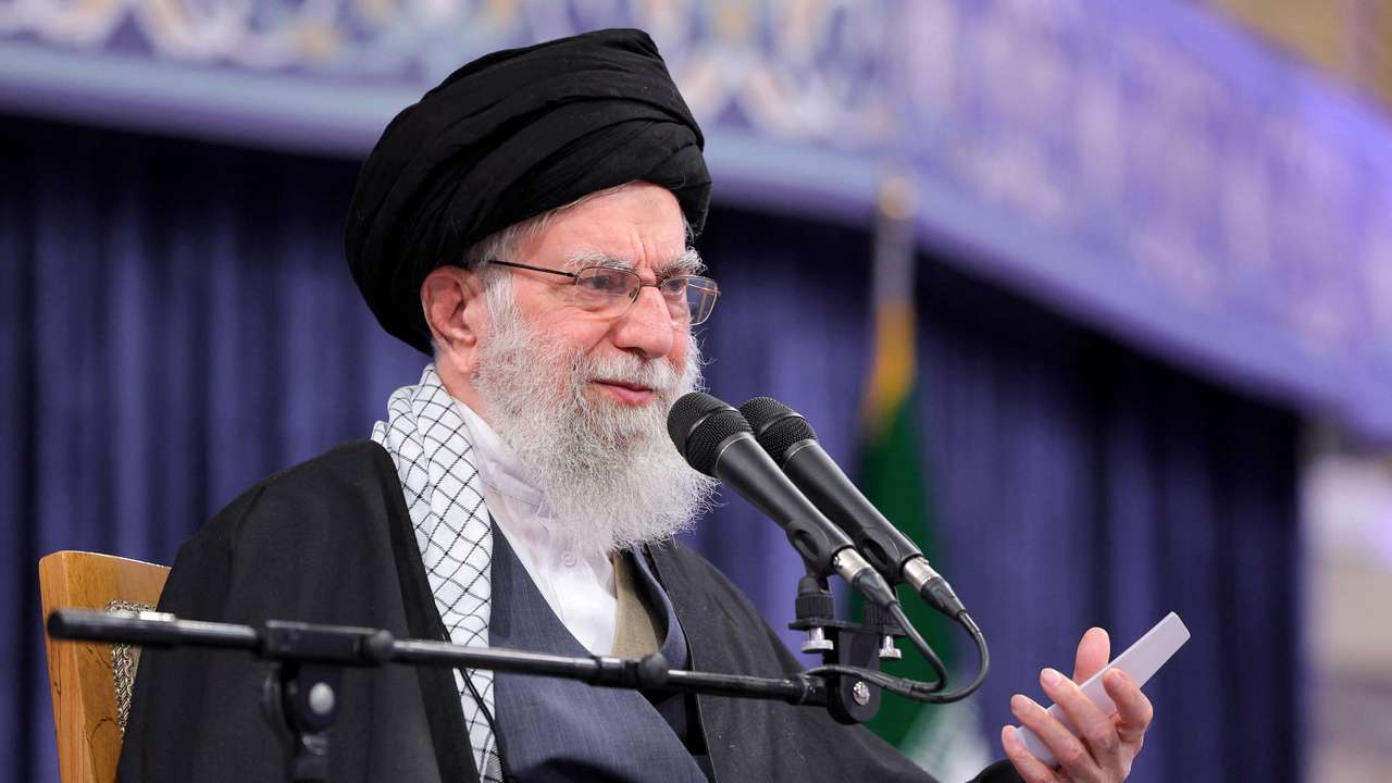 Iran's Supreme Leader Ayatollah Ali Khamenei attends a meeting in Tehran