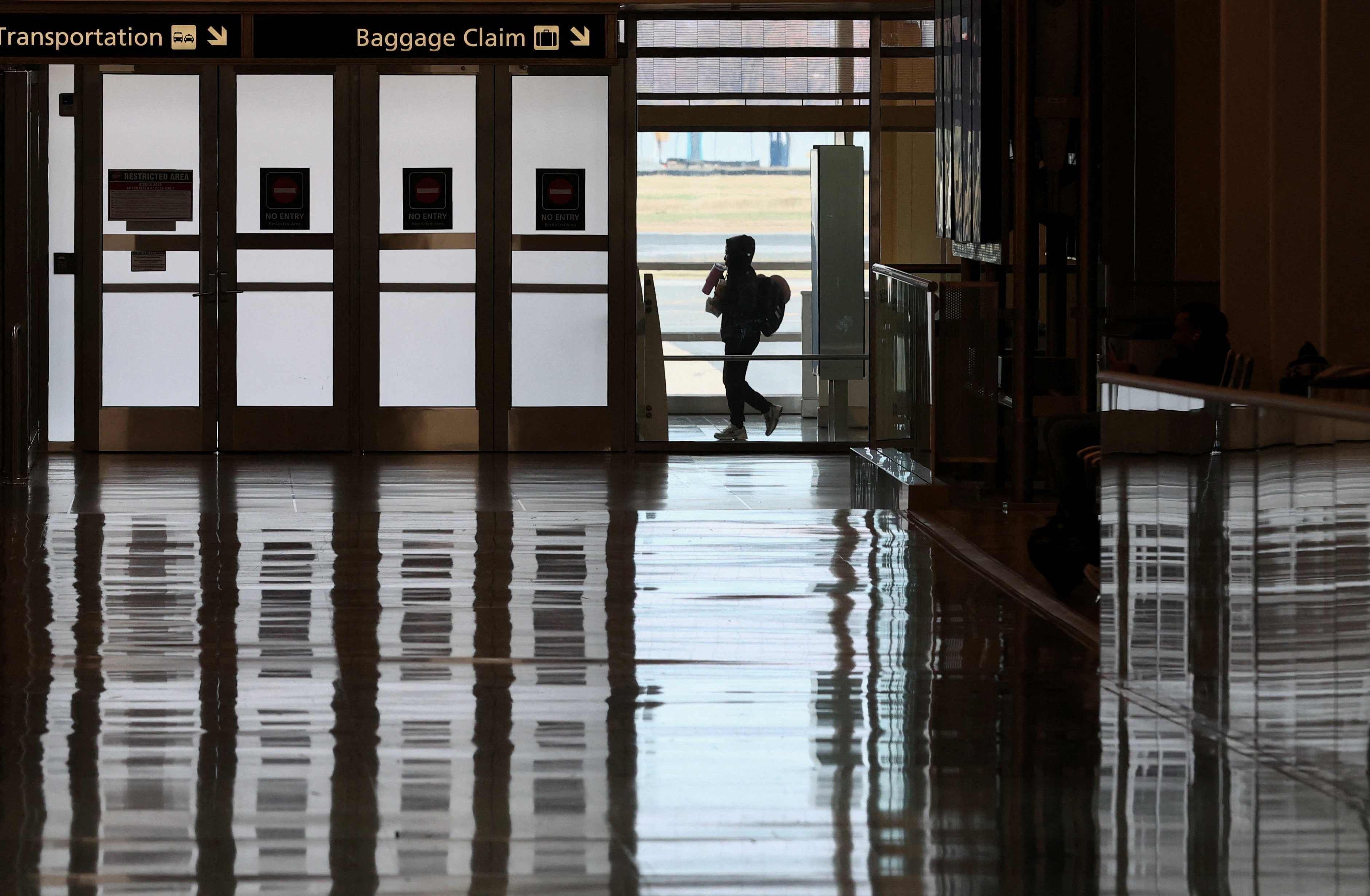 Thanksgiving holiday travel at Ronald Reagan Washington National Airport in Arlington, Virginia