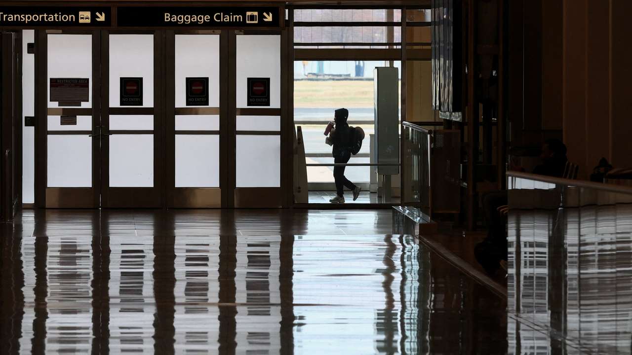 Thanksgiving holiday travel at Ronald Reagan Washington National Airport in Arlington, Virginia