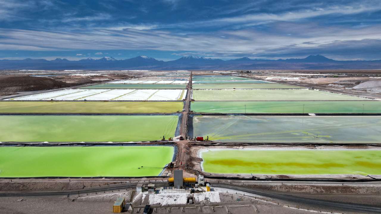FILE PHOTO: Atacama Desert salt flats, lithium deposit spots, in Chile