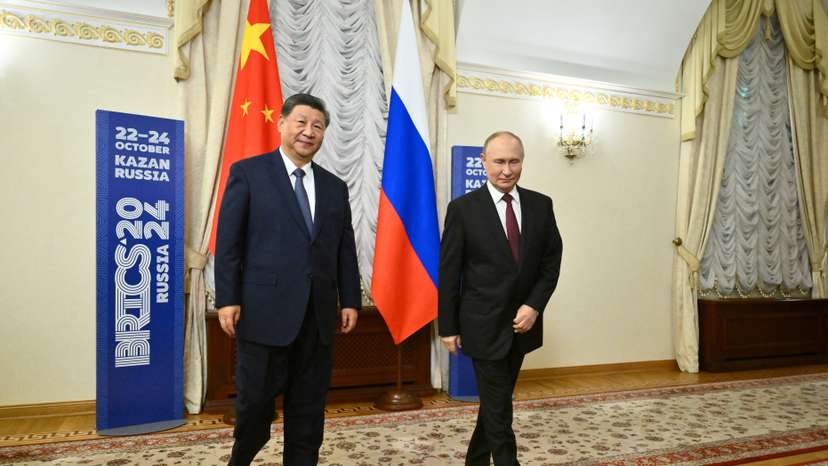 Russian President Vladimir Putin meets with Chinese President Xi Jinping in Kazan
