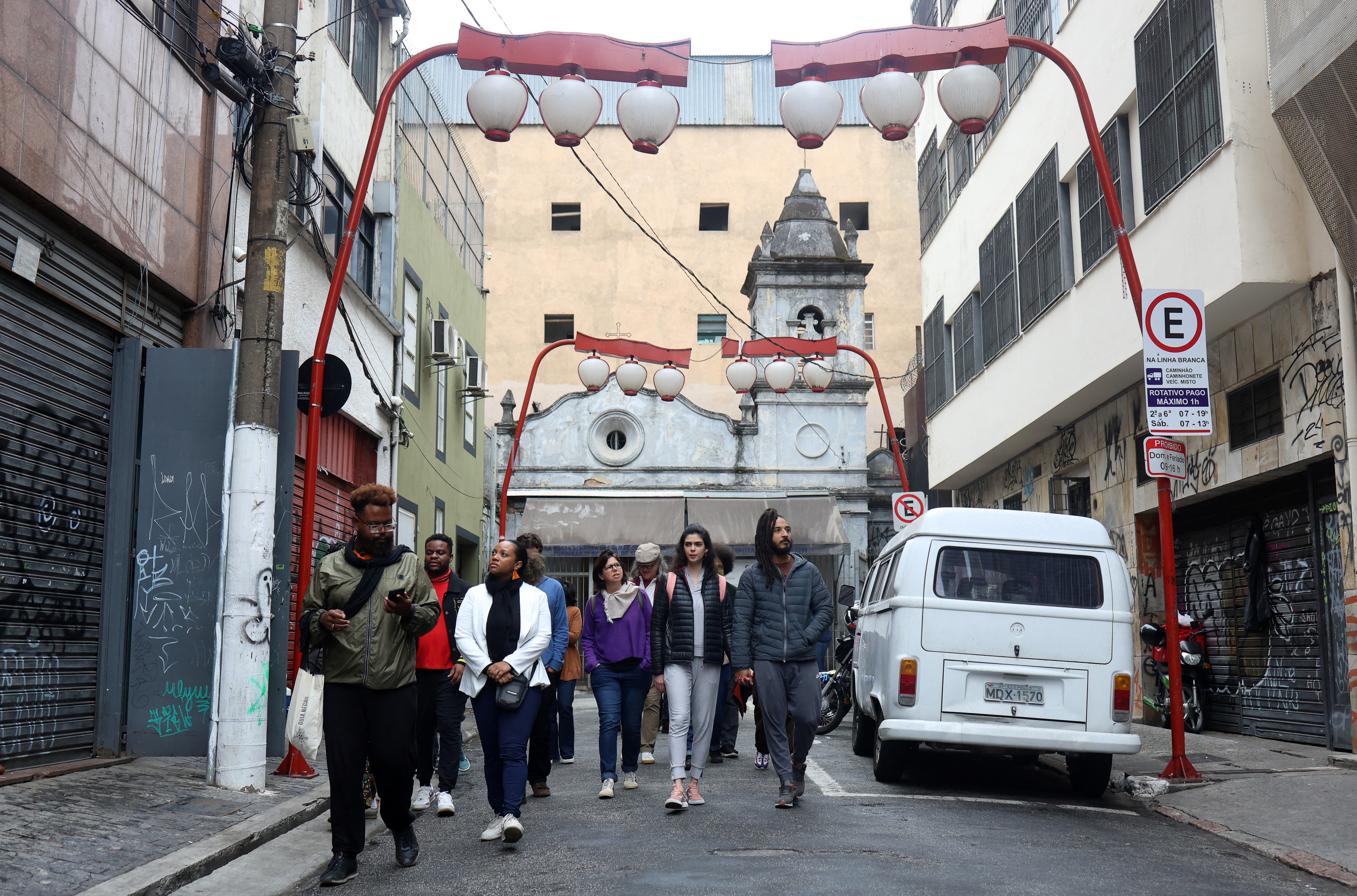 People tour the city to learn Sao Paulo's Black History in Brazil