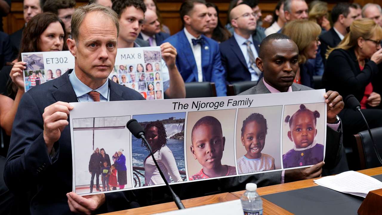Family members of Ethiopian Airlines Flight 302 victims testify at House Transportation hearing on Capitol Hill in Washington