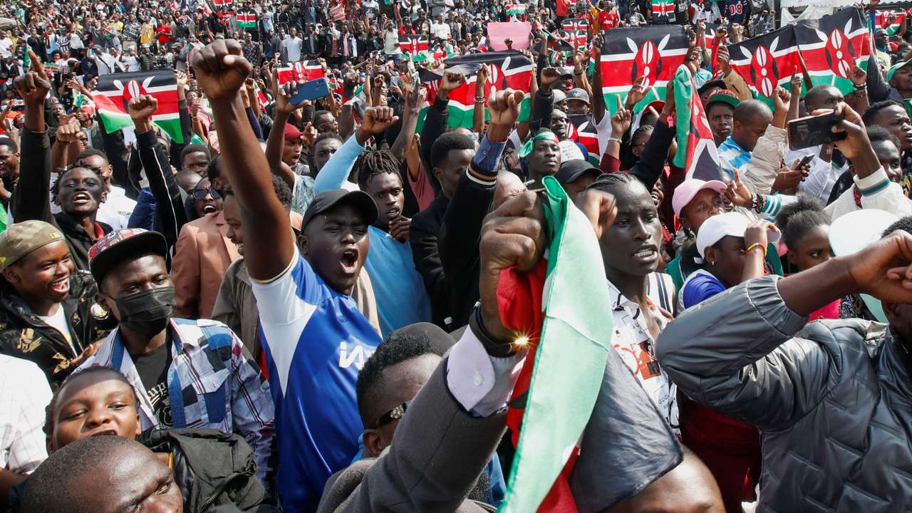 Anti-government protests against the imposition of tax hikes by the government in Nairobi