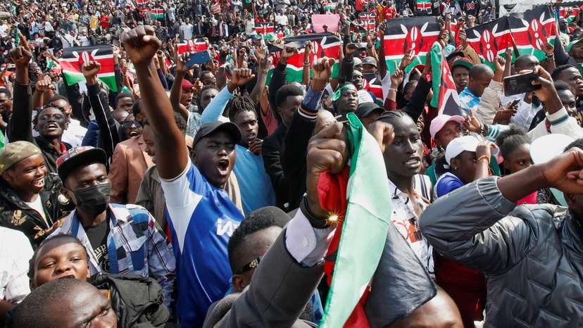 Anti-government protests against the imposition of tax hikes by the government in Nairobi