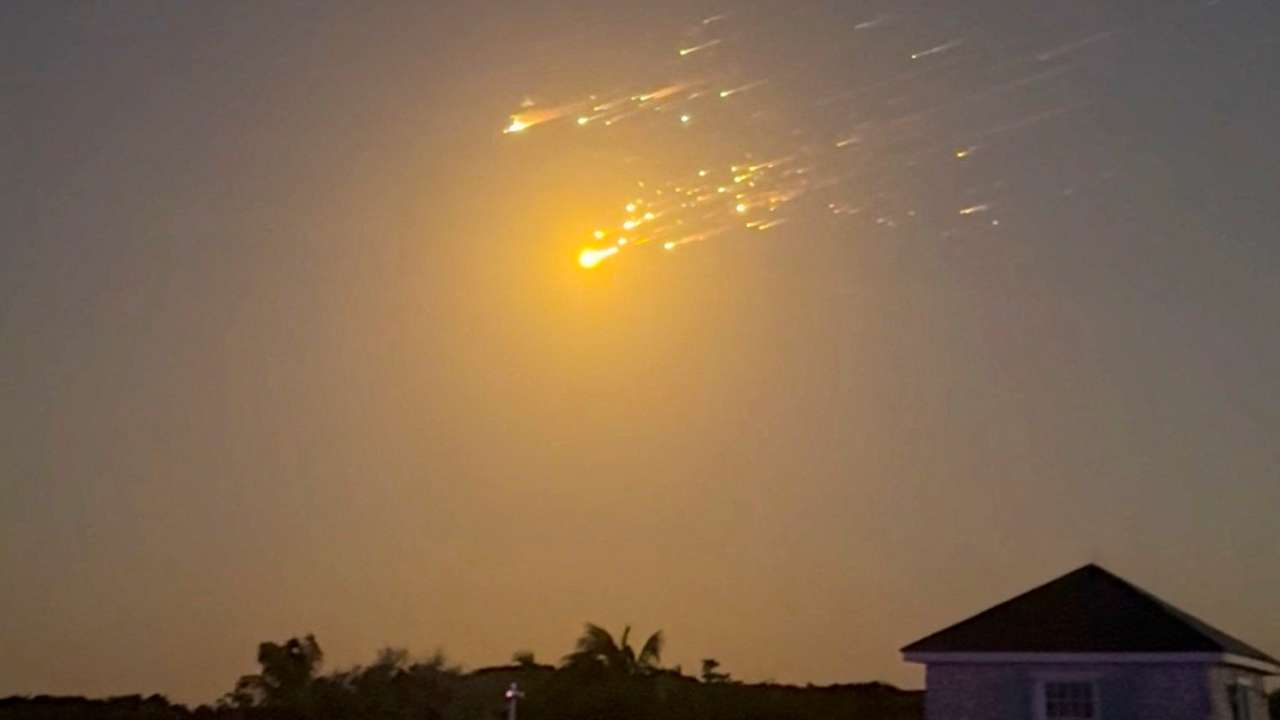 SpaceX's Starship explodes in space, raining debris over Caribbean