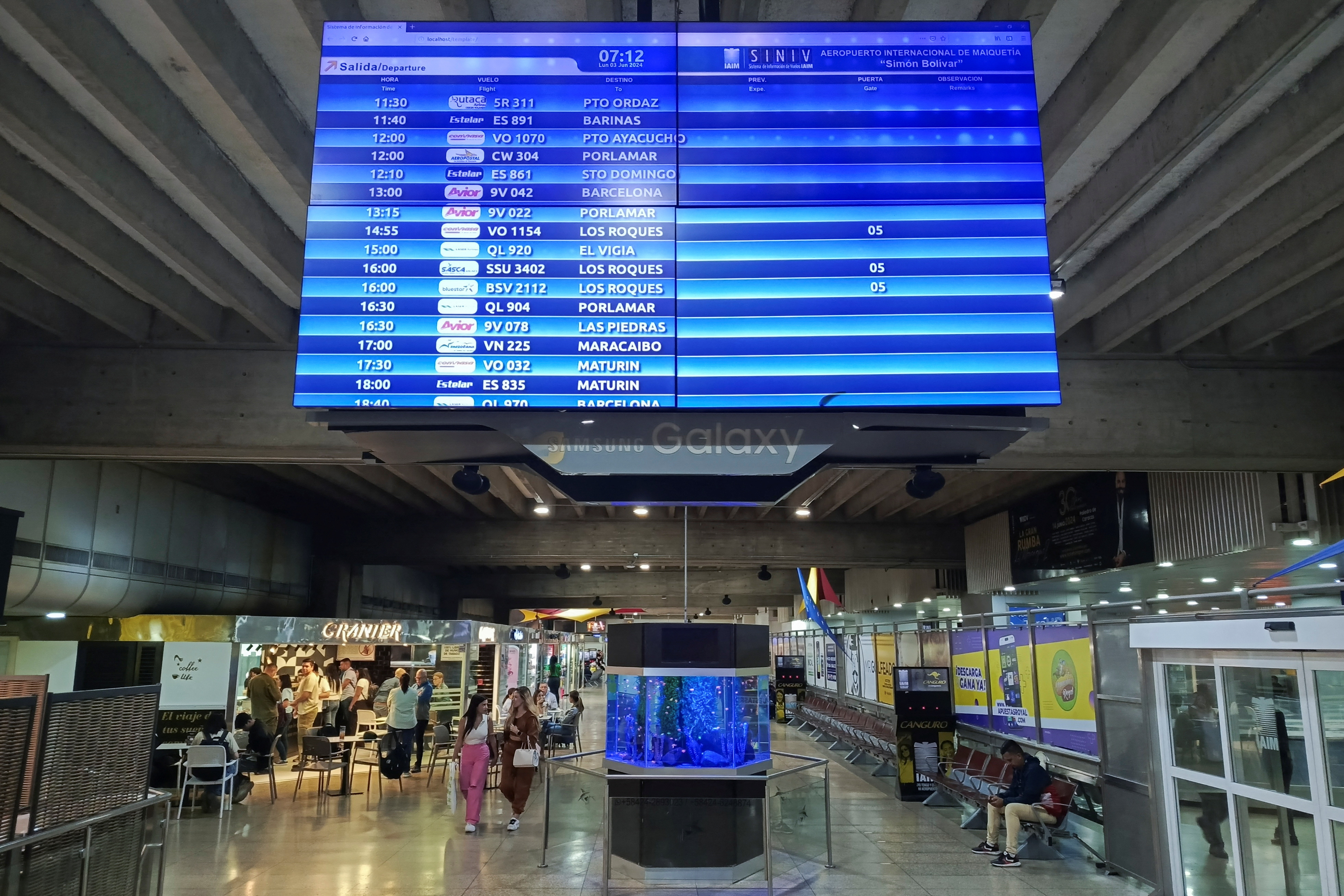 Venezuela's Simon Bolivar International airport in Maiquetia