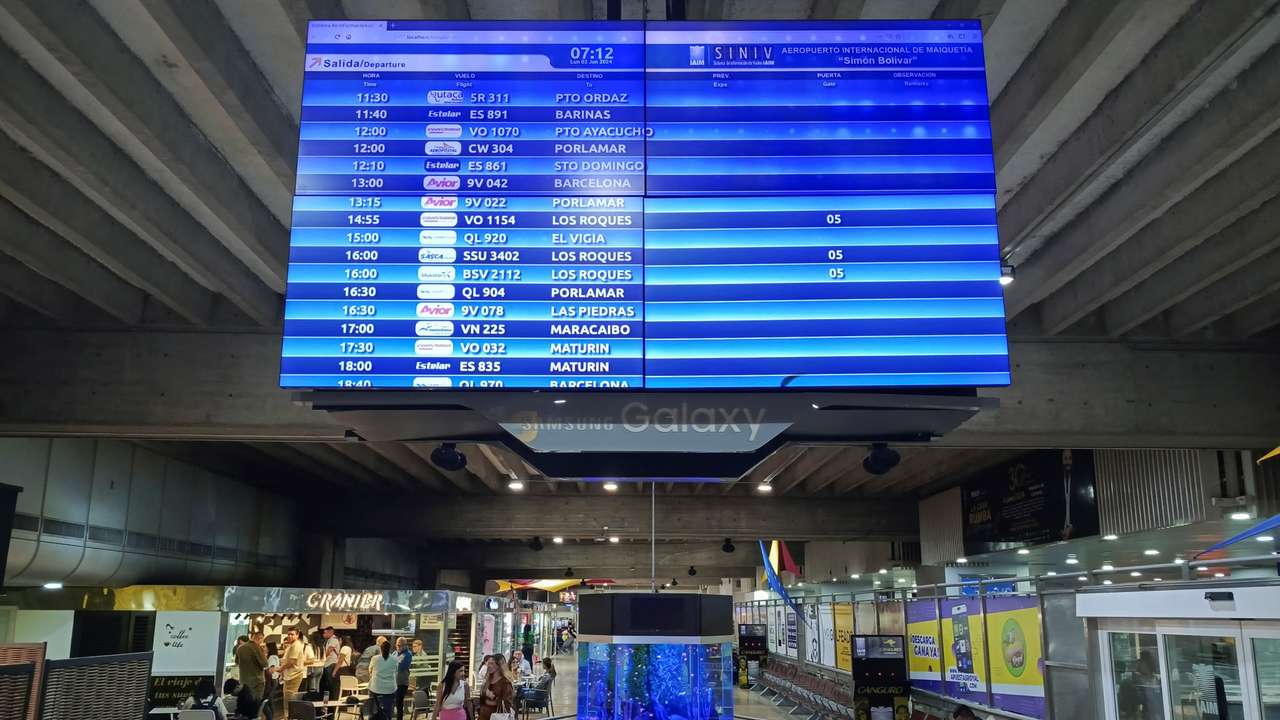 Venezuela's Simon Bolivar International airport in Maiquetia