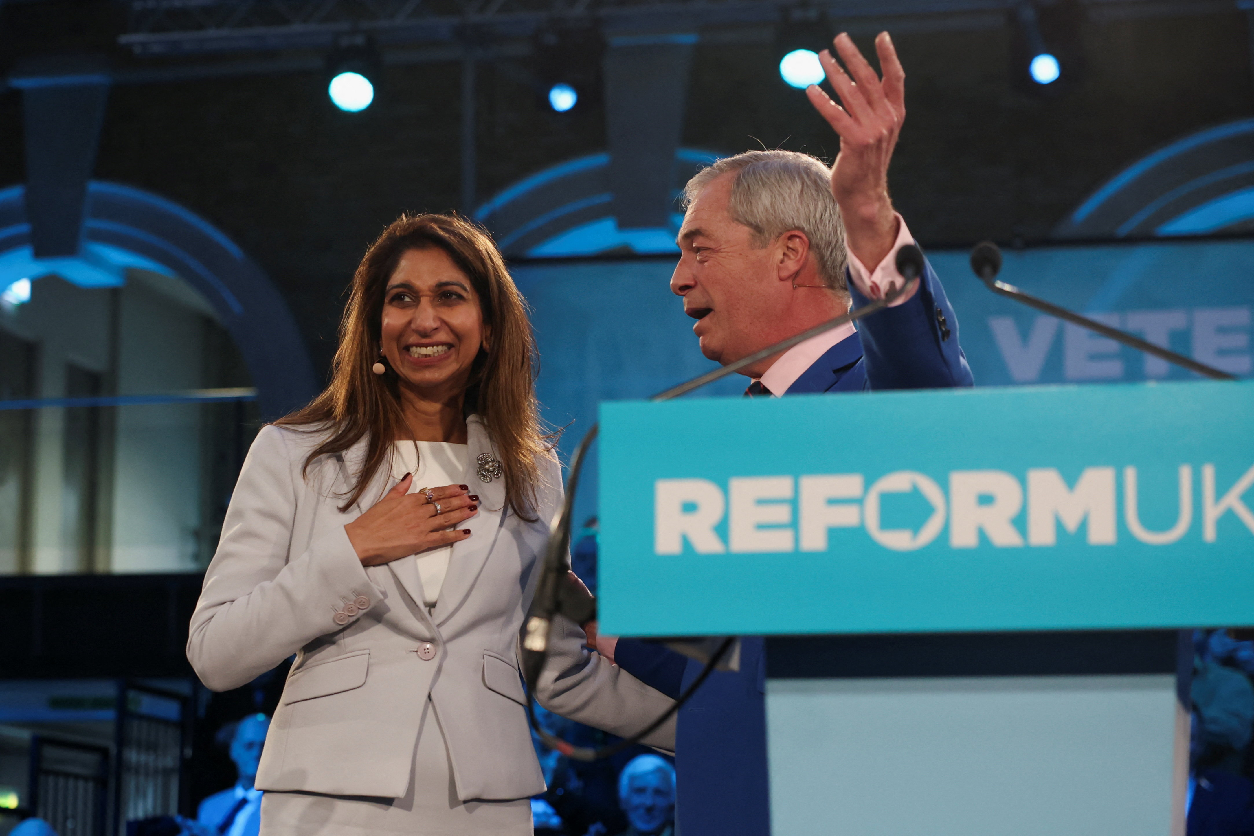 Britain's Reform UK party holds a press conference in London