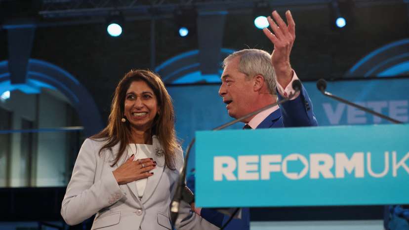 Britain's Reform UK party holds a press conference in London