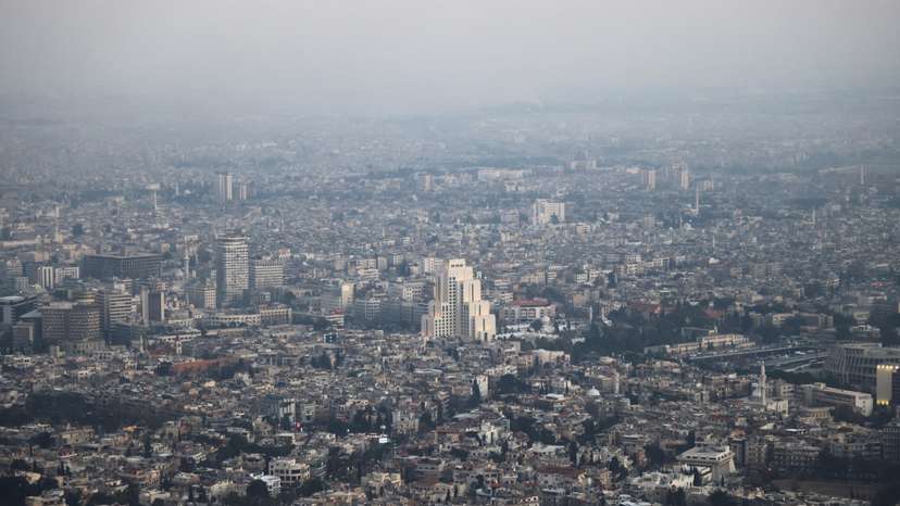 A general view shows Damascus from Mount Qasioun, after one month since the ousting of Syria's Bashar al-Assad, in Damascus