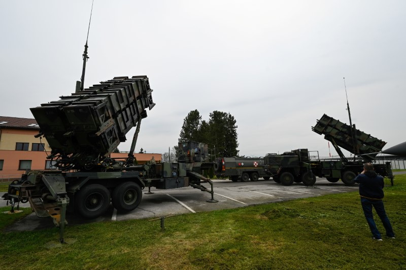 Patriot missile defence system is seen at Sliac Airport, near Zvolen