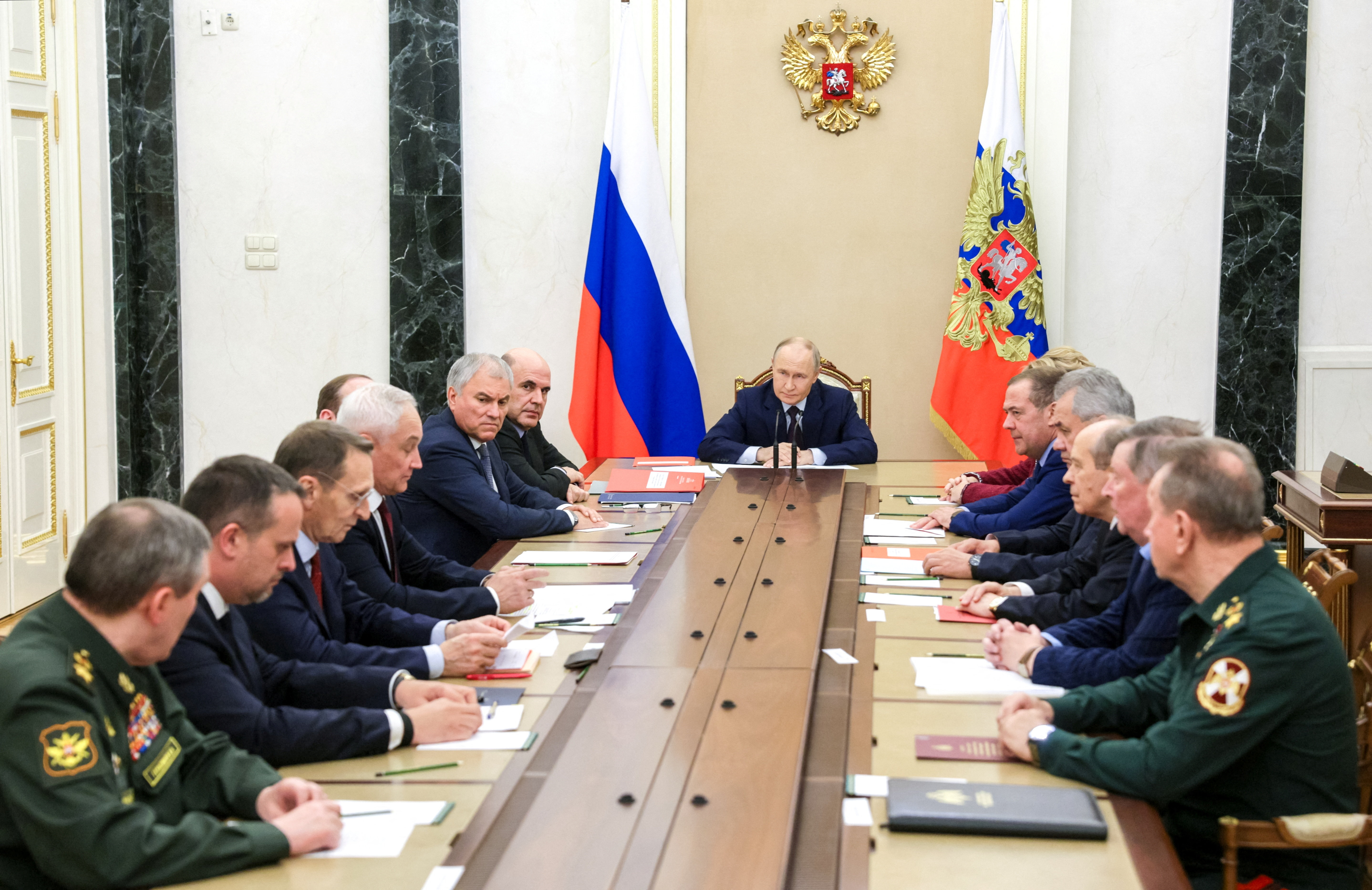 Russian President Putin chairs Security Council meeting in Moscow