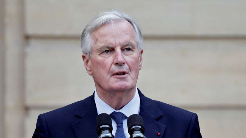 FILE PHOTO: Newly appointed Prime minister Michel Barnier and Prime minister Gabriel Attal attend the handover ceremony in Paris