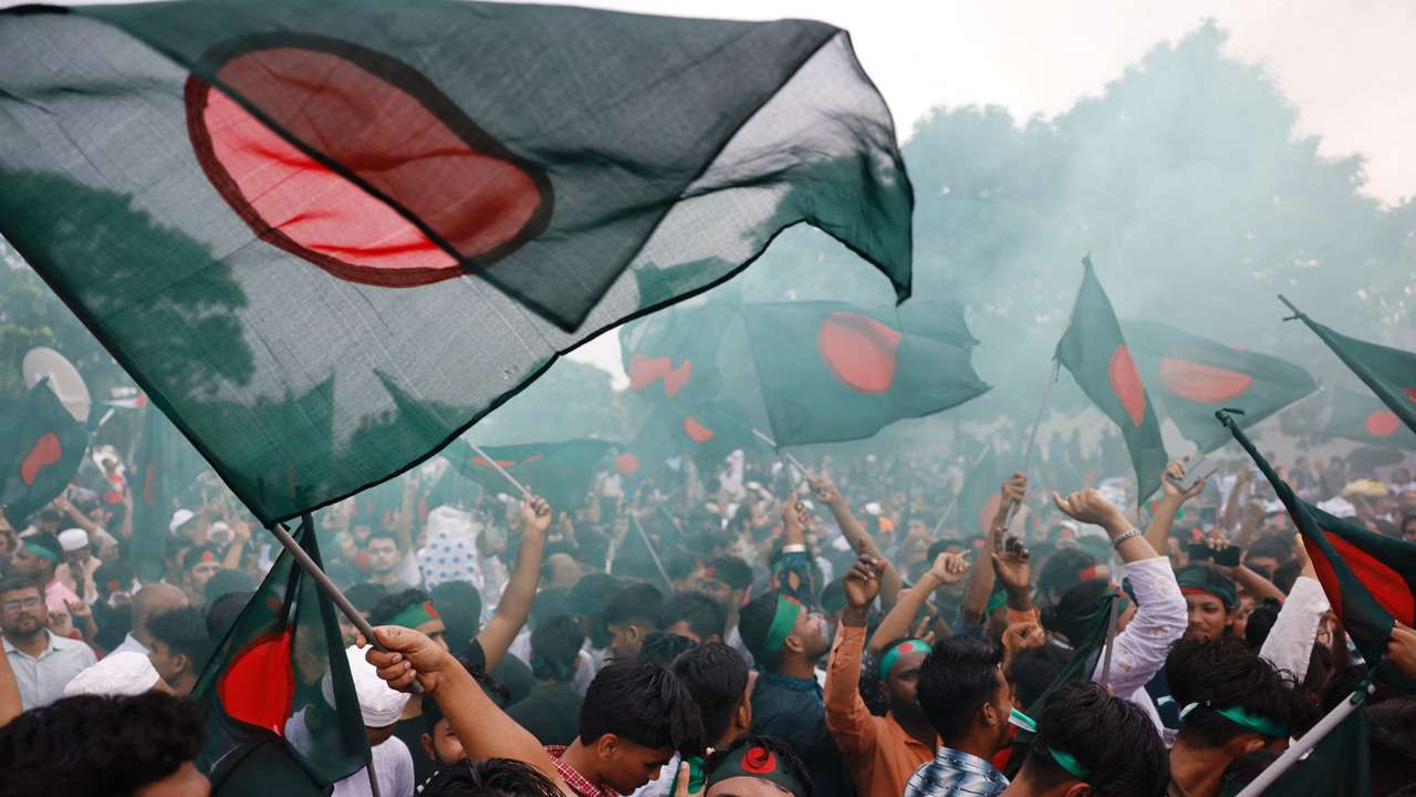 One-year anniversary of protests that led to ousting of Bangladeshi PM Hasina, in Dhaka