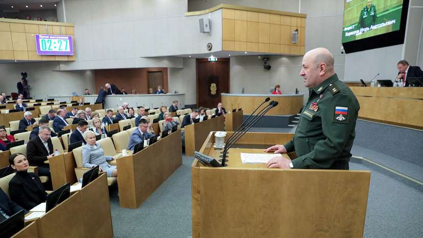 FILE PHOTO: Lieutenant General Igor Kirillov, chief of Russia's Nuclear, Biological and Chemical Protection Troops, attends a plenary session of the State Duma, in Moscow