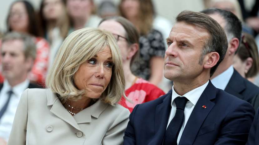 French President Macron visits Britain