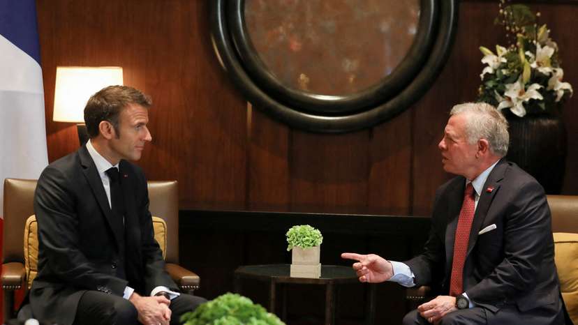French President Emmanuel Macron visits Jordan