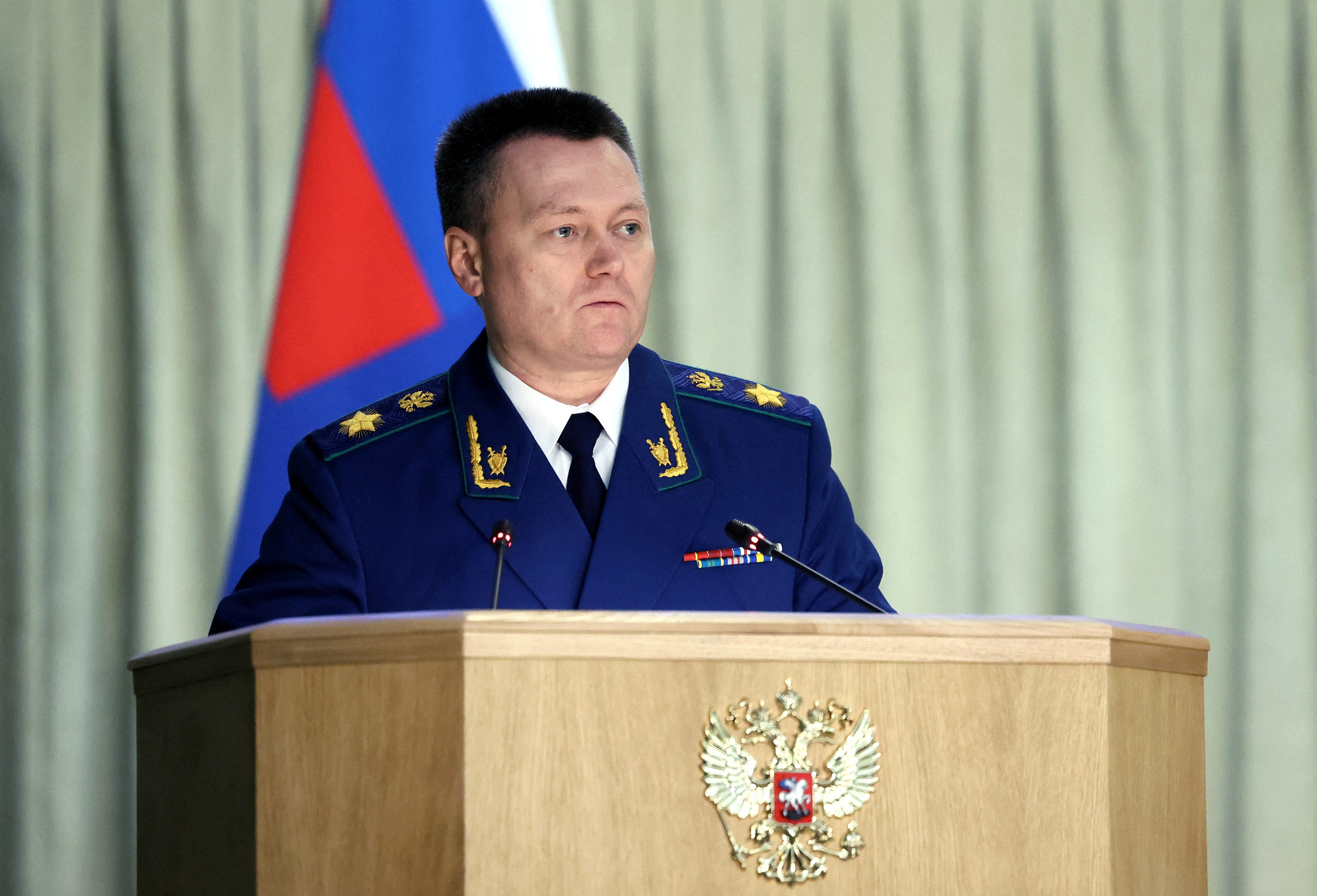 Russian President Putin attends meeting of collegium of Prosecutor General's office in Moscow