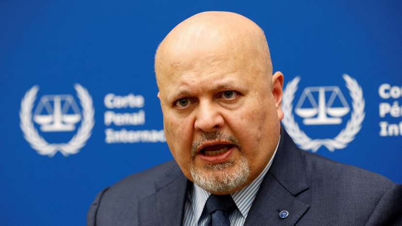 FILE PHOTO: International Criminal Court Prosecutor Karim Khan speaks during an interview with Reuters