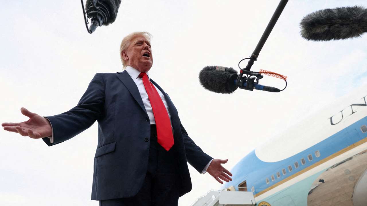 FILE PHOTO: U.S. President Trump at Joint Base Andrews after attending the FIFA Club World Cup final
