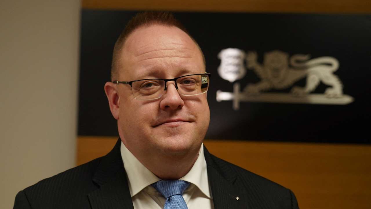 Estonian Chief of Foreign Intelligence Service Kaupo Rosin speaks during interview in Tallinn