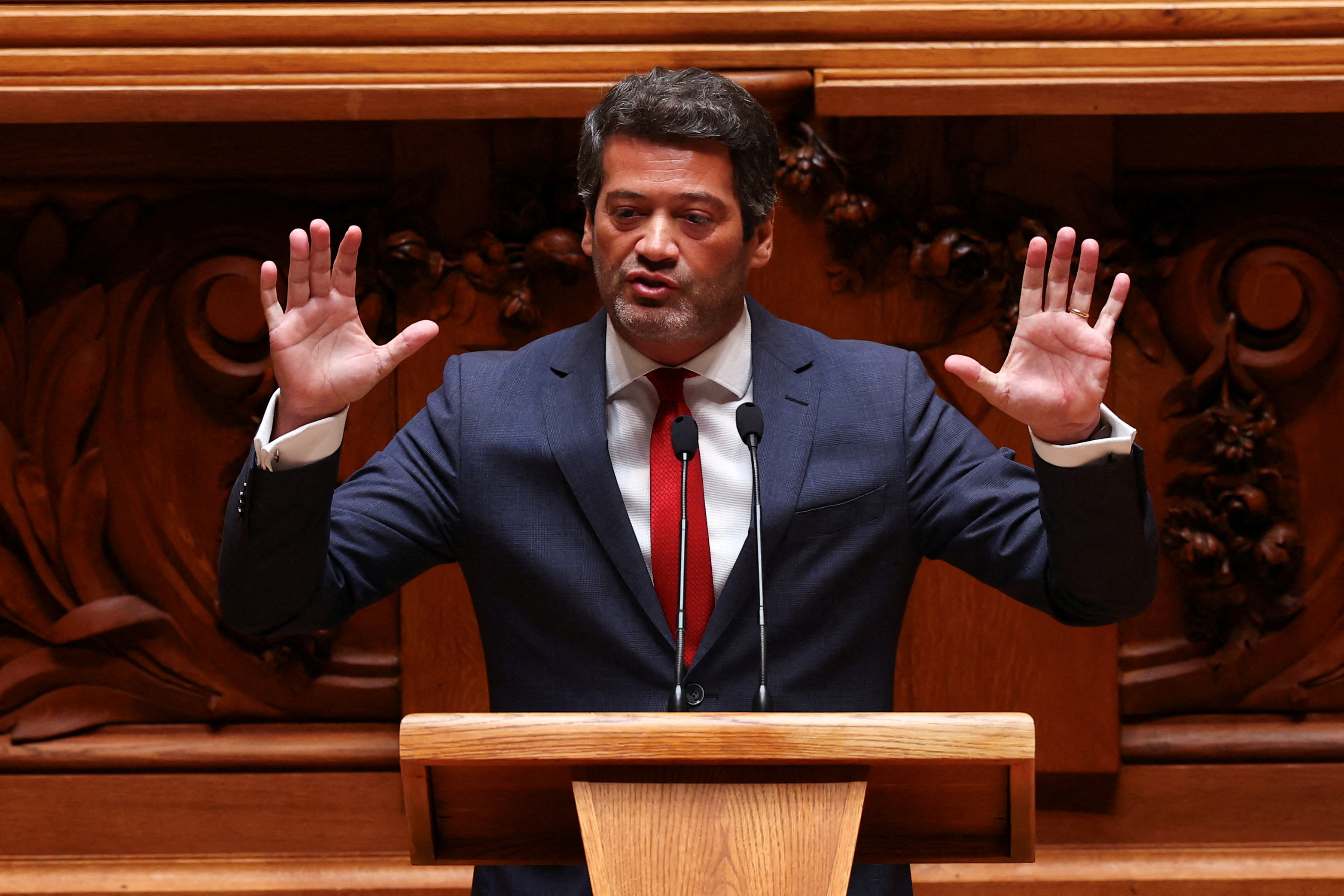 FILE PHOTO: Debate on the new elected government program, at the parliament in Lisbon