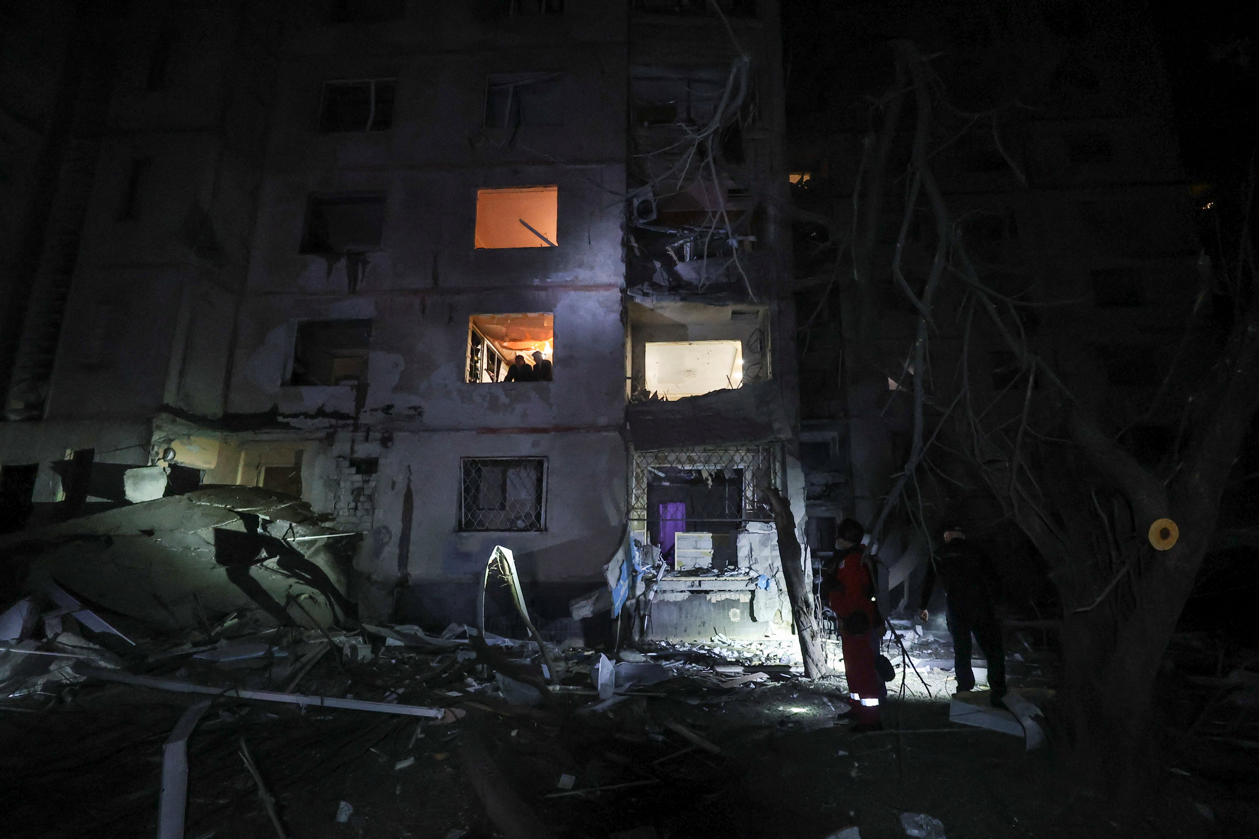 Aftermath of a Russian air strike in Kharkiv